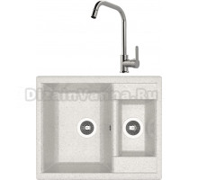 Комплект Мойка Dr. Gans Astra 620K серый + Смеситель MEGA City MG- ZRV104 хром