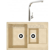 Комплект Мойка Dr. Gans Astra 760K дюна + Смеситель MEGA Mega MG-SUN03