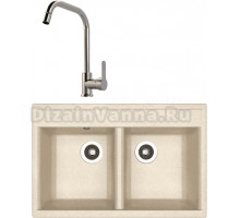 Комплект Мойка Dr. Gans Astra 780 латте + Смеситель MEGA City MG- ZRV104 хром