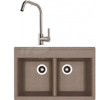 Комплект Мойка Dr. Gans Astra 780 терракот + Смеситель MEGA City MG- ZRV104 хром