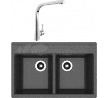 Комплект Мойка Dr. Gans Astra 780 черная + Смеситель MEGA Mega MG-SUN03