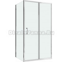 Душевой уголок Abber Schwarzer Diamant AG301105-S505 110x50, профиль хром, стекло прозрачное