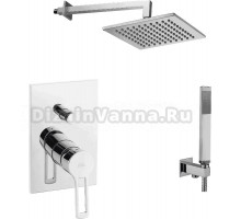 Душевой комплект Paffoni Ringo KITRIN015CR/MKING С ВНУТРЕННЕЙ ЧАСТЬЮ, верхний душ 30 см, хром