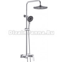 Душевая стойка Rose R1136 с каскадным изливом, хром