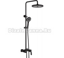 Душевая стойка Rose R1136H с каскадным изливом, черная