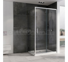 Душевой уголок Abber Schwarzer Diamant AG301005-S1005 100x100, профиль хром, стекло прозрачное