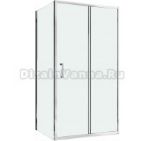 Душевой уголок Abber Schwarzer Diamant AG301405-S605 140x60, профиль хром, стекло прозрачное