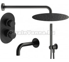 Душевой комплект Plumberia Selection Ixo KITXOT19NO60KING С ВНУТРЕННЕЙ ЧАСТЬЮ, черный матовый