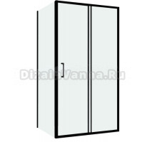 Душевой уголок Abber Schwarzer Diamant AG30100B5-S90B5 100x90, профиль черный, стекло прозрачное