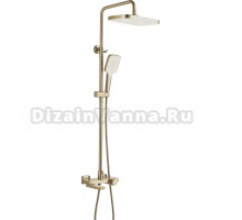 Душевая стойка Rose R1896G с термостатом, золотой сатин