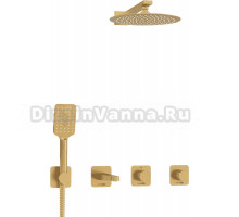 Душевой комплект Wasserkraft Schunter A8251.307.308.180.259.285.194.201 С ВНУТРЕННЕЙ ЧАСТЬЮ, золото
