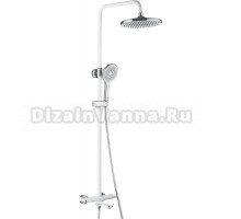 Душевая стойка Rose R3996F с термостатом, белый, хром
