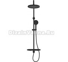 Душевая стойка Rose R3996H с термостатом, черная