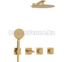 Душевой комплект Wasserkraft Ems A7651.304.305.183.208.280.197.207 С ВНУТРЕННЕЙ ЧАСТЬЮ, золото