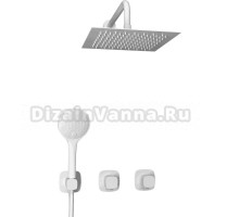 Душевой комплект Wasserkraft Saale A9551.266.146.254.328.156.155 С ВНУТРЕННЕЙ ЧАСТЬЮ, белый