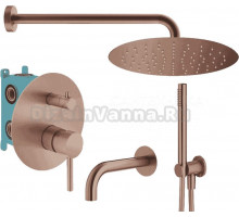 Душевой комплект Plumberia Selection Ixo KITXO19RS60 С ВНУТРЕННЕЙ ЧАСТЬЮ, медь брашированная