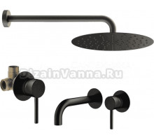 Комплект для ванной Plumberia Selection Ixo KITXO01NO210 С ВНУТРЕННЕЙ ЧАСТЬЮ, черный матовый