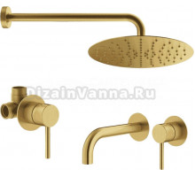 Комплект для ванной Plumberia Selection Ixo KITXO01OB210 С ВНУТРЕННЕЙ ЧАСТЬЮ, золото брашированное