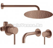 Комплект для ванной Plumberia Selection Ixo KITXO01RS210 С ВНУТРЕННЕЙ ЧАСТЬЮ, медь брашированная