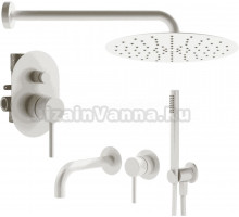 Комплект для ванной Plumberia Selection Ixo KITXO15BO210 С ВНУТРЕННЕЙ ЧАСТЬЮ, белый матовый