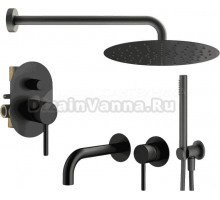 Комплект для ванной Plumberia Selection Ixo KITXO15NO210 С ВНУТРЕННЕЙ ЧАСТЬЮ, черный матовый
