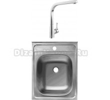 Комплект Мойка Ukinox Иннова IND500.600 ---6C 0C- + Смеситель MEGA Mega MG-SUN03