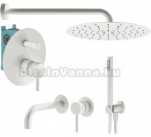 Комплект для ванной Plumberia Selection Ixo KITXO18BO210 С ВНУТРЕННЕЙ ЧАСТЬЮ, белый матовый