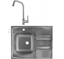 Комплект Мойка Ukinox Иннова IND800.600 ---6C 0L- + Смеситель MEGA City MG- ZRV104 хром