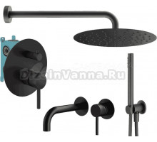 Комплект для ванной Plumberia Selection Ixo KITXO18NO210 С ВНУТРЕННЕЙ ЧАСТЬЮ, черный матовый