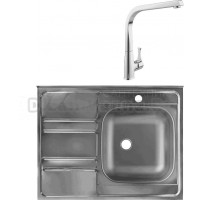 Комплект Мойка Ukinox Иннова IND800.600 ---6C 0R- + Смеситель MEGA Mega MG-SUN03