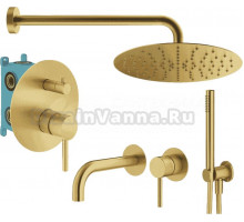 Комплект для ванной Plumberia Selection Ixo KITXO18OB210 С ВНУТРЕННЕЙ ЧАСТЬЮ, золото брашированное