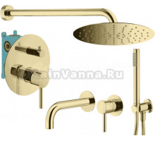 Комплект для ванной Plumberia Selection Ixo KITXO18OR210 С ВНУТРЕННЕЙ ЧАСТЬЮ, золото 24к