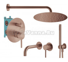 Комплект для ванной Plumberia Selection Ixo KITXO18RS210 С ВНУТРЕННЕЙ ЧАСТЬЮ, медь брашированная