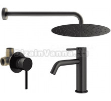 Комплект для ванной Plumberia Selection Ixo KITXO01NO53 С ВНУТРЕННЕЙ ЧАСТЬЮ, черный матовый