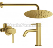 Комплект для ванной Plumberia Selection Ixo KITXO01OB53 С ВНУТРЕННЕЙ ЧАСТЬЮ, золото брашированное