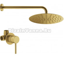 Душевой комплект Plumberia Selection Ixo KITXO01OB С ВНУТРЕННЕЙ ЧАСТЬЮ, золото брашированное