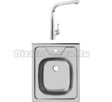 Комплект Мойка Ukinox Стандарт STD500.600 ---4C 0C- + Смеситель MEGA Mega MG-SUN03