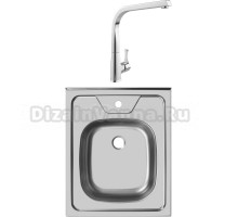Комплект Мойка Ukinox Стандарт STD500.600 ---6C 0CS + Смеситель MEGA Mega MG-SUN03