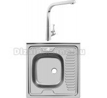 Комплект Мойка Ukinox Стандарт STD600.600 ---5C 0L- + Смеситель MEGA Mega MG-SUN03