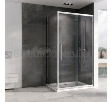 Душевой уголок Abber Schwarzer Diamant AG30140H-S60 140x60, профиль хром, стекло прозрачное