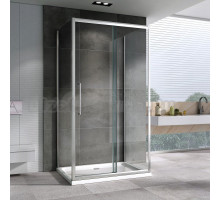 Душевой уголок Abber Schwarzer Diamant AG30140H-S50-S50 140x50, профиль хром, стекло прозрачное