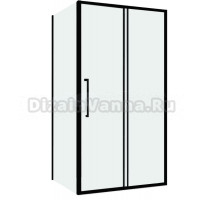 Душевой уголок Abber Schwarzer Diamant AG30110BH-S60B 110x60, профиль черный, стекло прозрачное