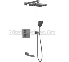 Душевой комплект Rose R1595T С ВНУТРЕННЕЙ ЧАСТЬЮ, пепельный