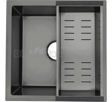 Мойка кухонная Gappo GS4444-6 с коландером, графит