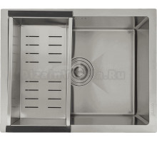 Мойка кухонная Gappo GS5040 с коландером, сатин