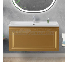 Тумба с раковиной Cezares Giubileo 100 1 внутренний ящик, брашированное золото