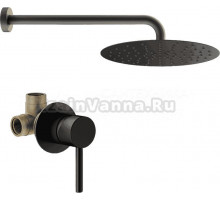 Душевой комплект Plumberia Selection Ixo KITXO01NOKING С ВНУТРЕННЕЙ ЧАСТЬЮ, черный матовый