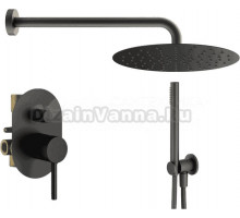 Душевой комплект Plumberia Selection Ixo KITXO15NOKING С ВНУТРЕННЕЙ ЧАСТЬЮ, черный матовый