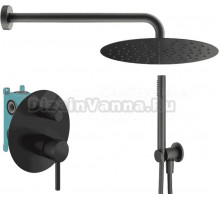 Душевой комплект Plumberia Selection Ixo KITXO18NOKING С ВНУТРЕННЕЙ ЧАСТЬЮ, черный матовый