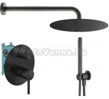 Душевой комплект Plumberia Selection Ixo KITXO18NO С ВНУТРЕННЕЙ ЧАСТЬЮ, черный матовый